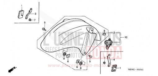 AILE AVANT CBR600F4 de 2004